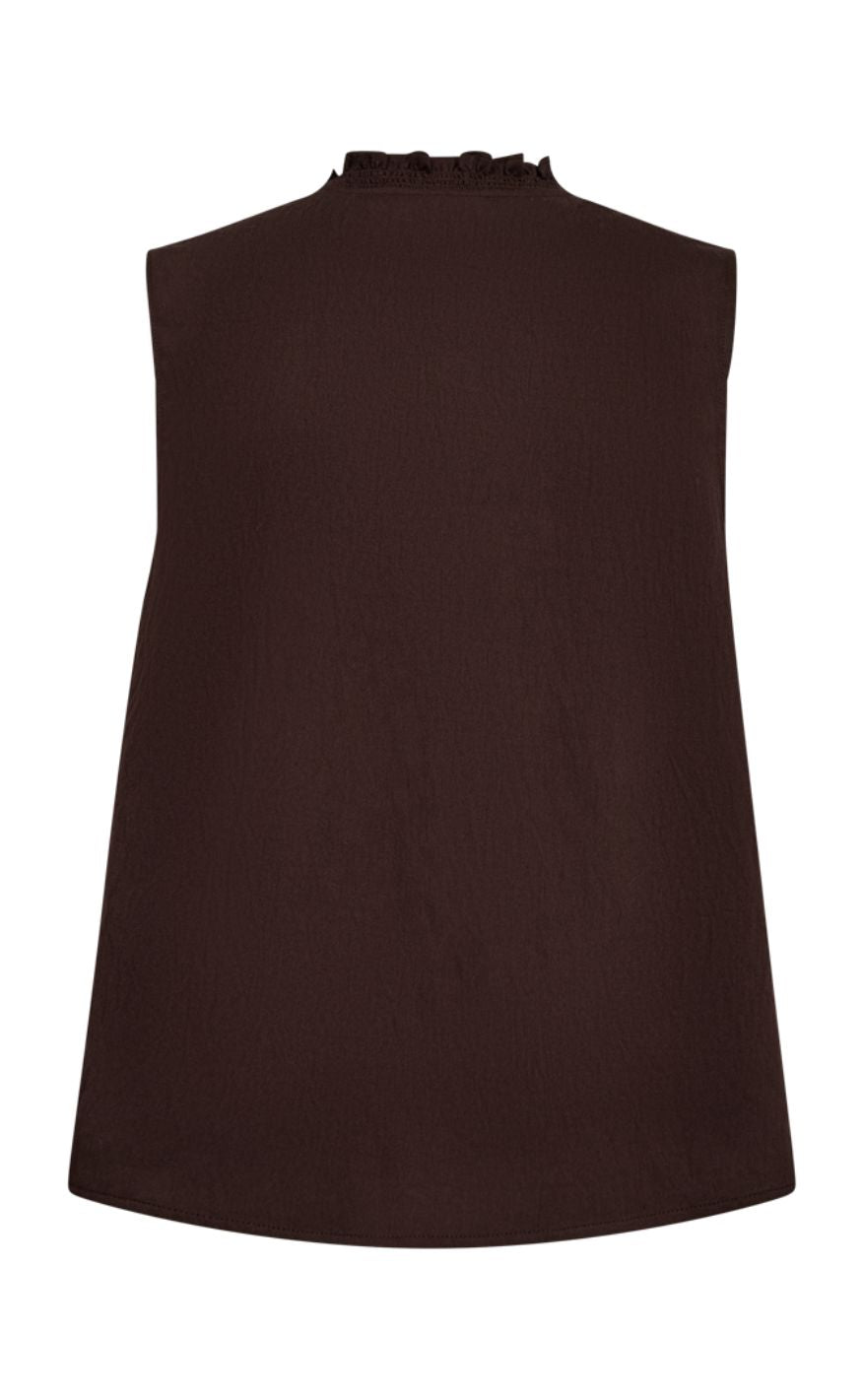 Freequent Bluse - Sally - Coffee Bean