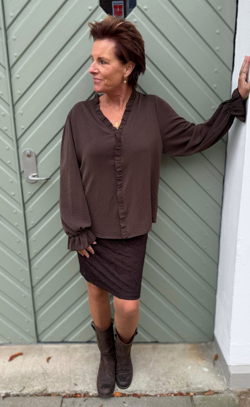 Say INA Copenhagen Bluse - Catja - Dark Brown