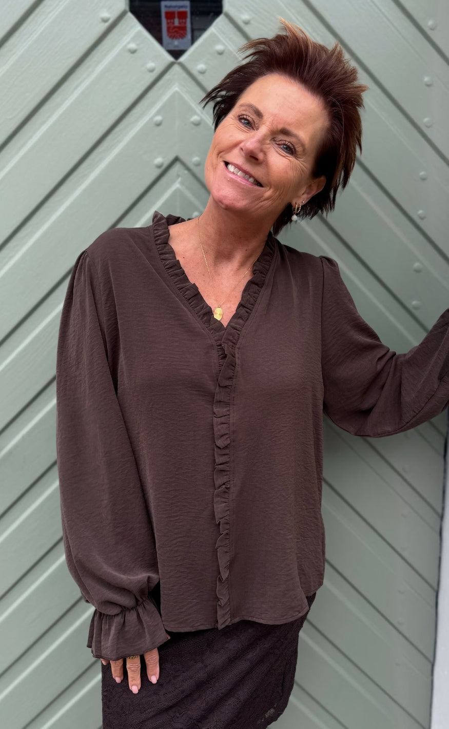 Say INA Copenhagen Bluse - Catja - Dark Brown