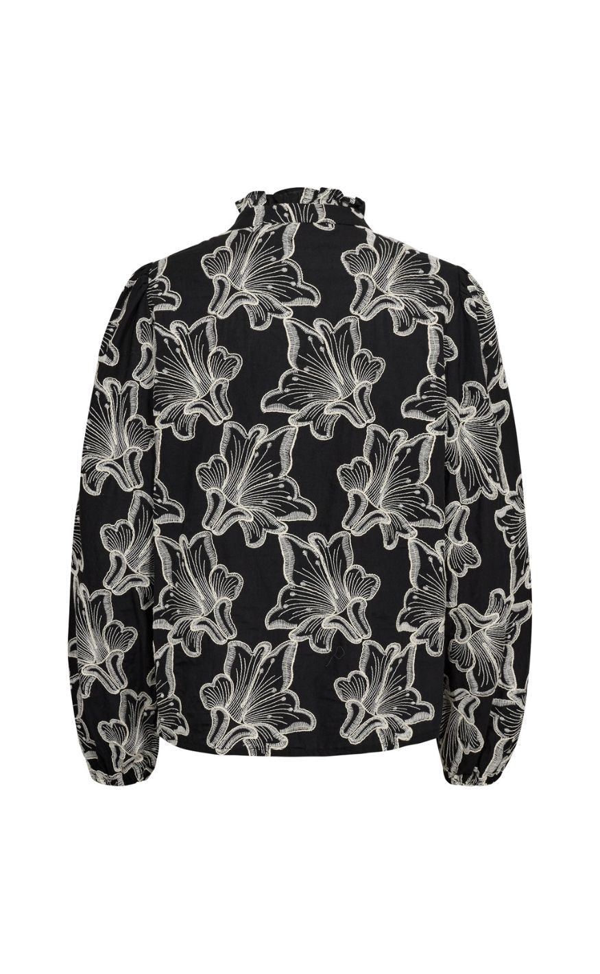 A-View Bluse - Grete - Black/Off White