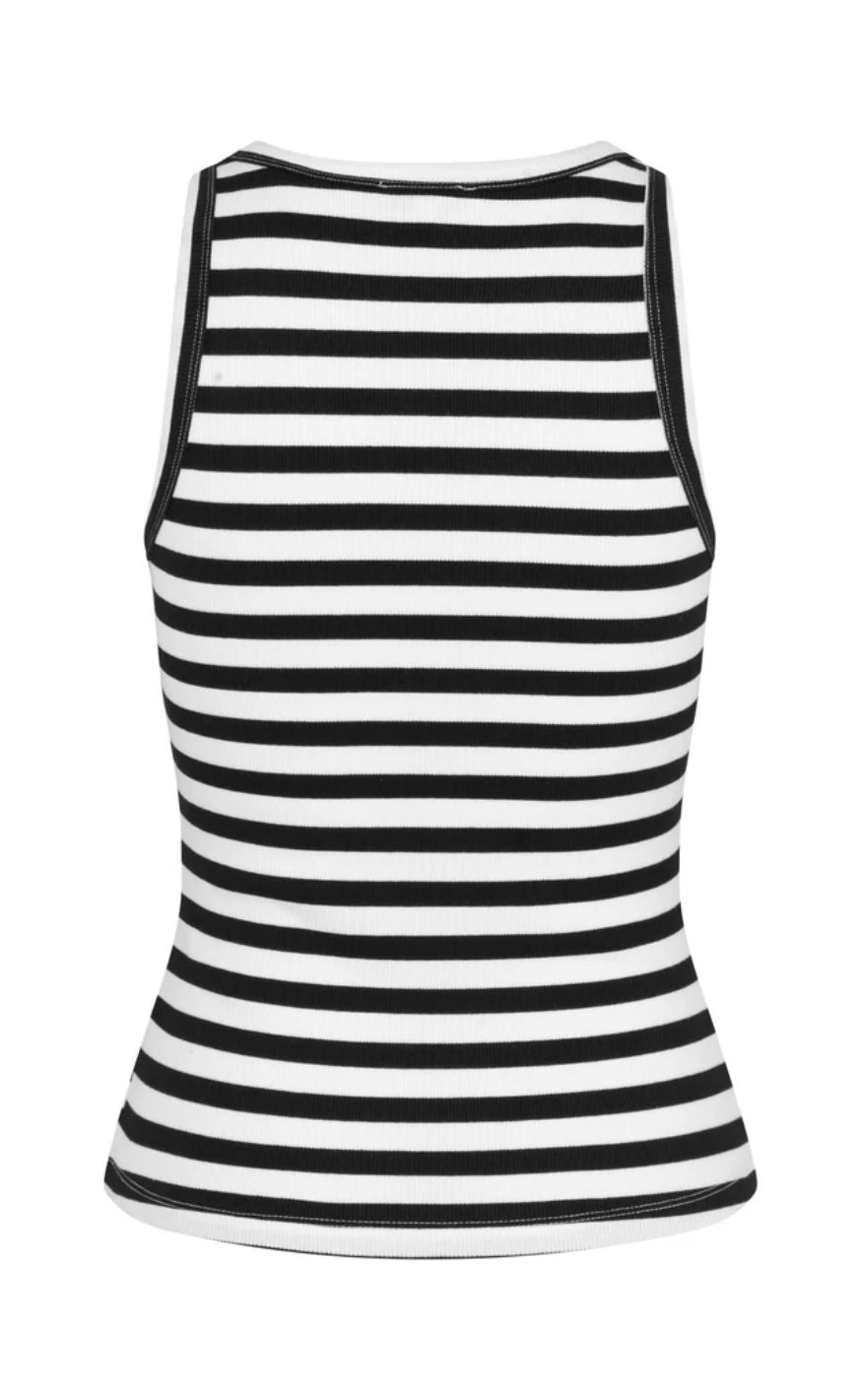 MbyM Topp - Jaxson-M - White Black Stripe