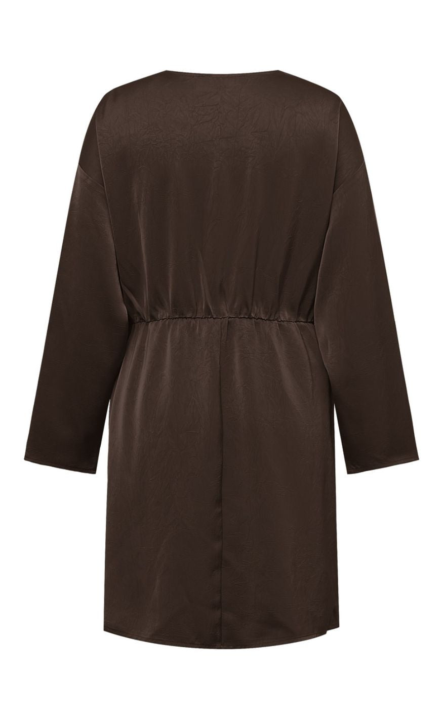 A-View Kjole - Sinda Drape - Dark Brown