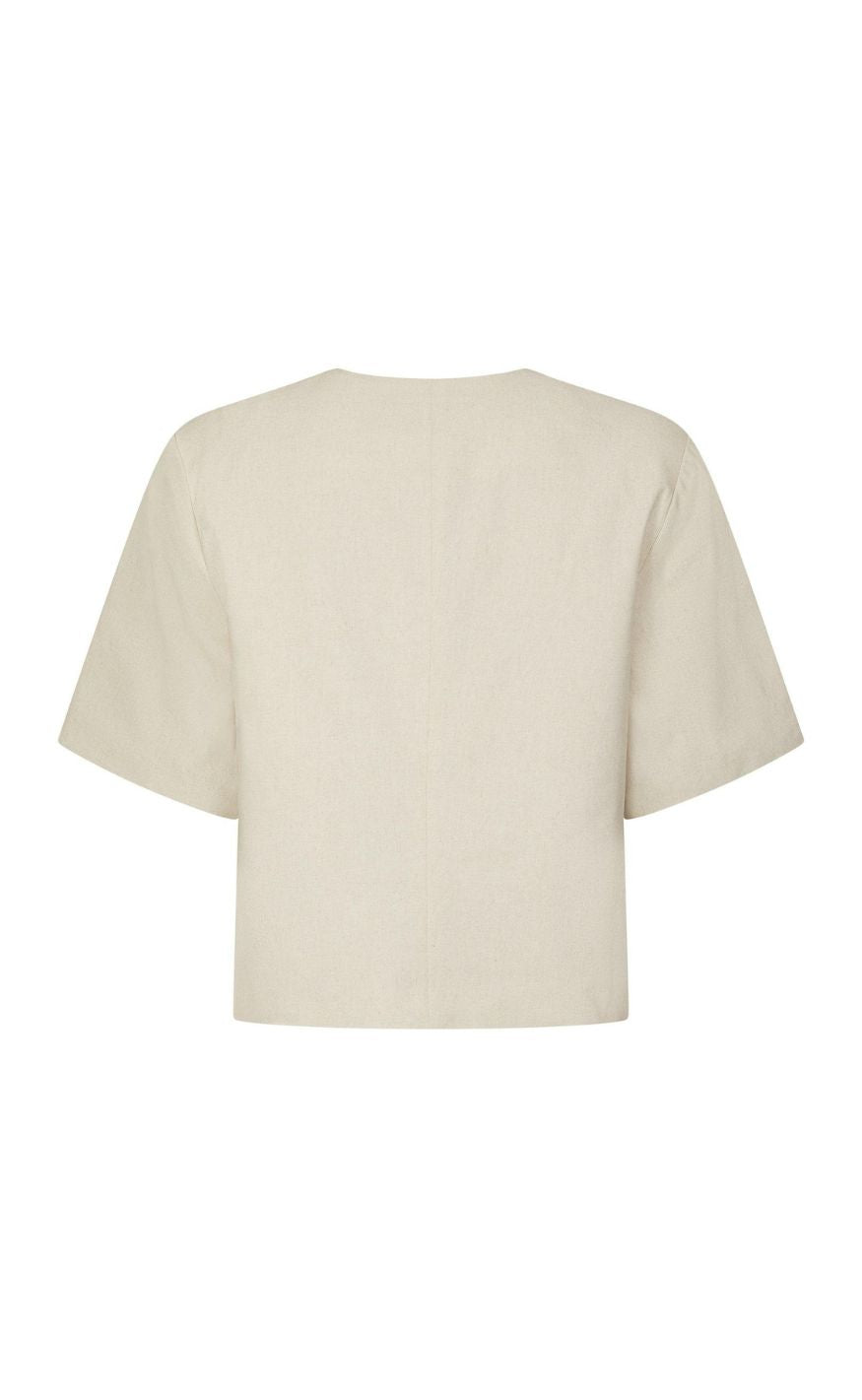 Neo Noir Bluse - Rory Linen - Creme