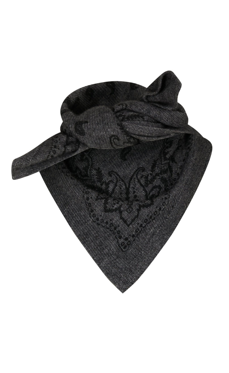 Neo Noir Skjerf - Adelina Paisley - Antracit Melange