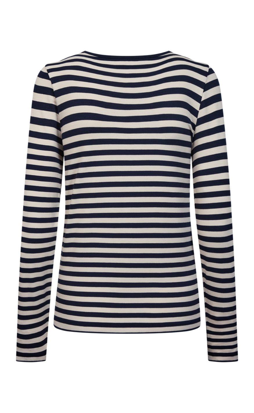 Freequent T-shirt - Liana - Navy Blazer w. Moonbeam