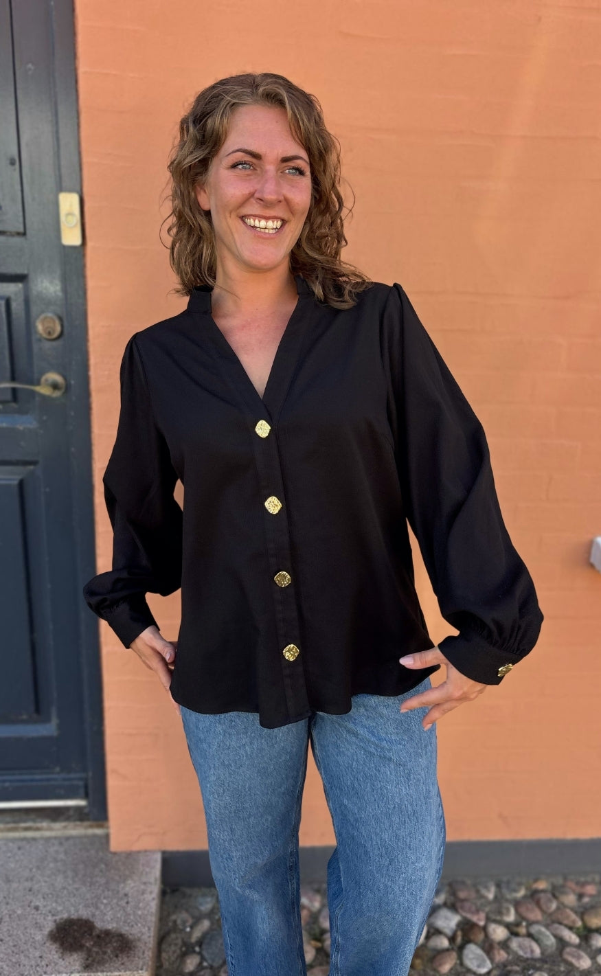 Say INA Copenhagen Bluse - Anora - Black