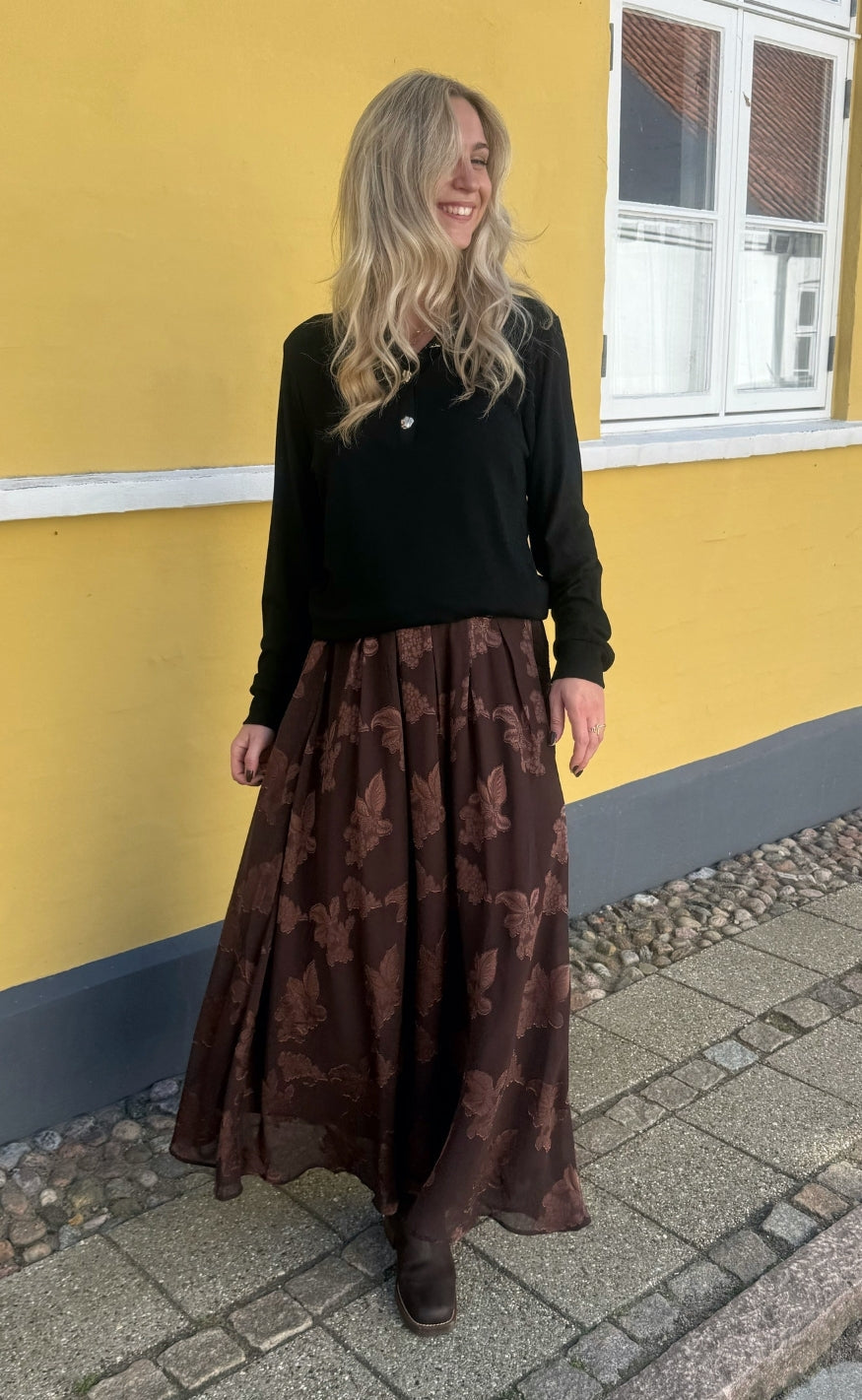 Say INA Copenhagen Skjørt - Luna - Brown Flower