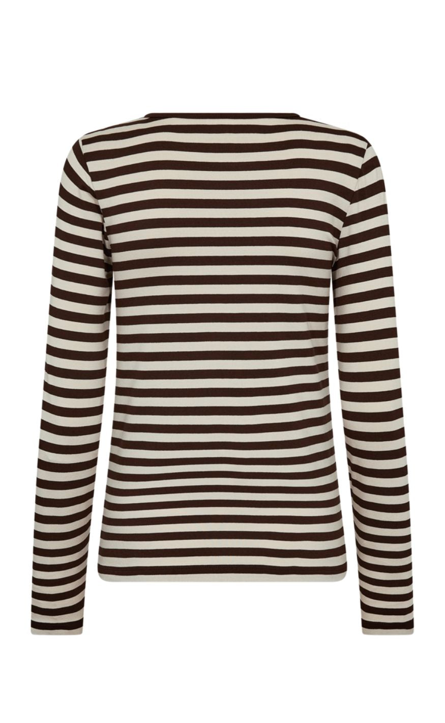 Freequent Bluse - Liana - Coffee Bean w. Moonbeam