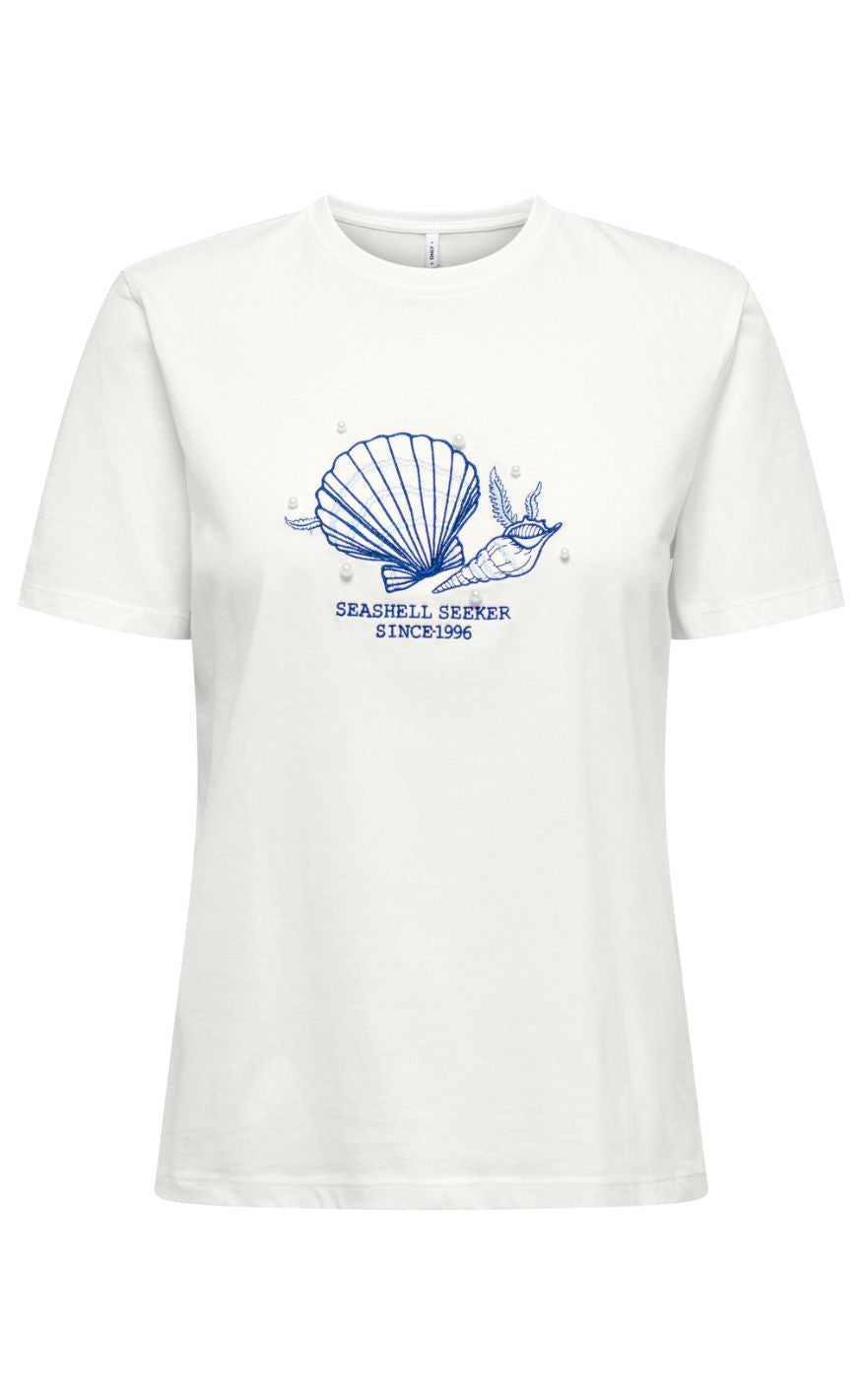ONLY T-shirt - Kita Shell - White