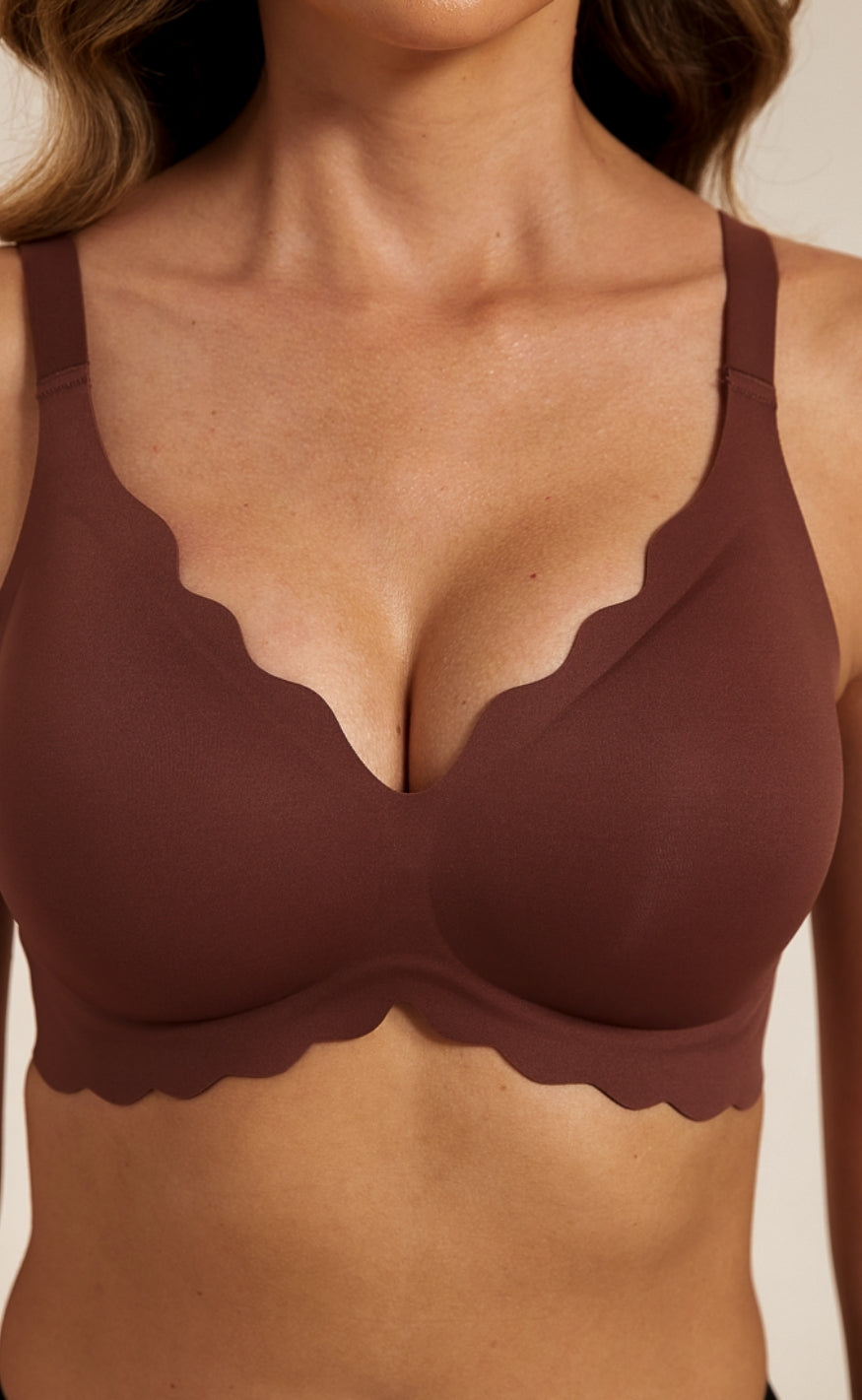 FemiFemme BH - SoftScallop Full Coverage Bøjlefri - Velvet Chocolate