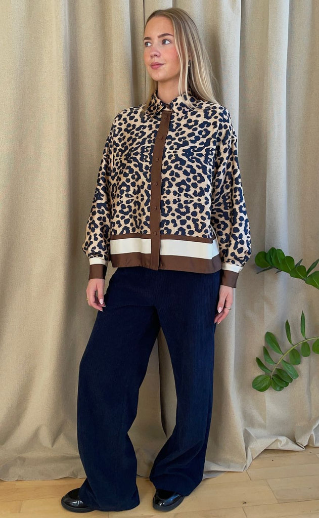 Love & Divine Bluse - Love1393 - Brown Leo