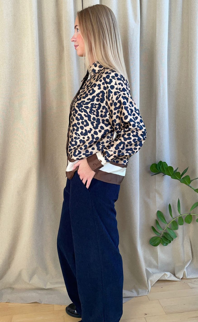 Love & Divine Bluse - Love1393 - Brown Leo