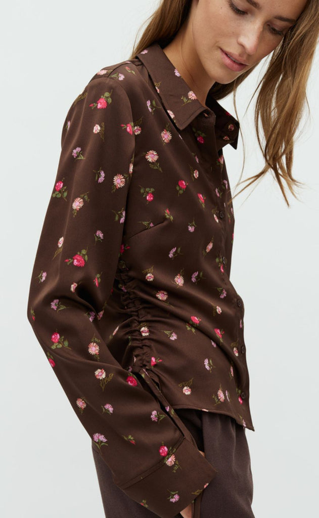 Mbym Bluse - Nura-M - Dark Evaline Print