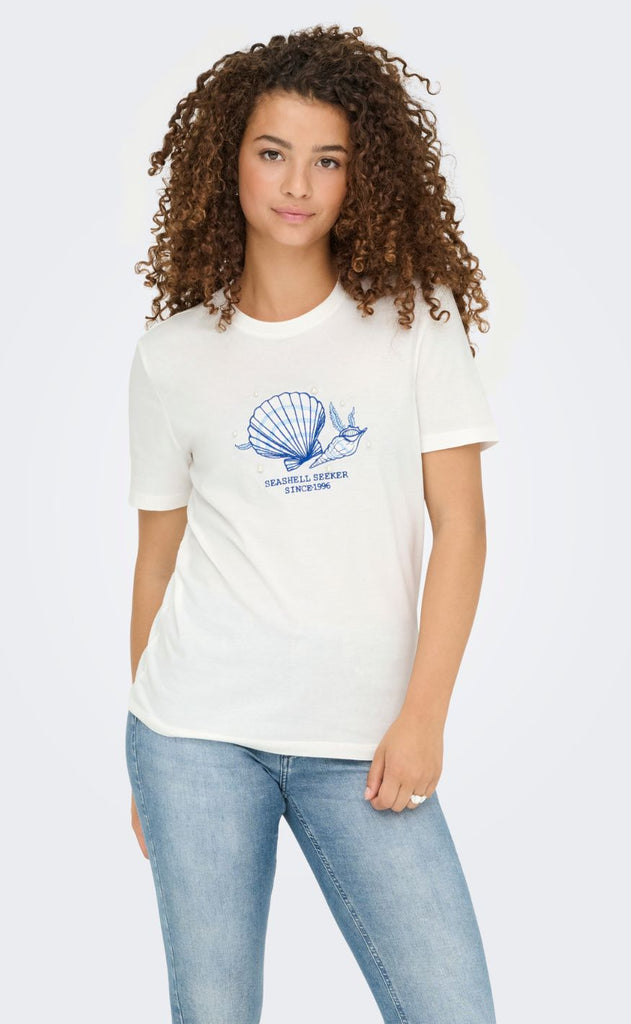 ONLY T-shirt - Kita Shell - White