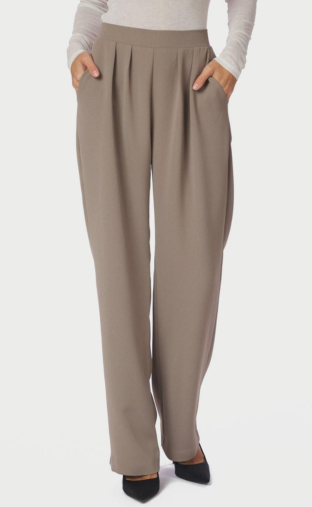 Neo Noir Bukser - Lunet Crepe - Taupe