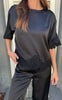 Neo Noir Topp - Elle Heavy Sateen Lace - Black