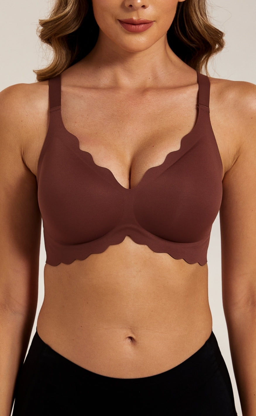 FemiFemme BH - SoftScallop Full Coverage Bøjlefri - Velvet Chocolate