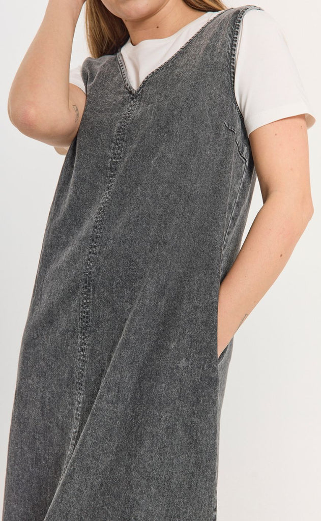 Freequent Kjole - Lisea 207090 - Vintage Grey Denim