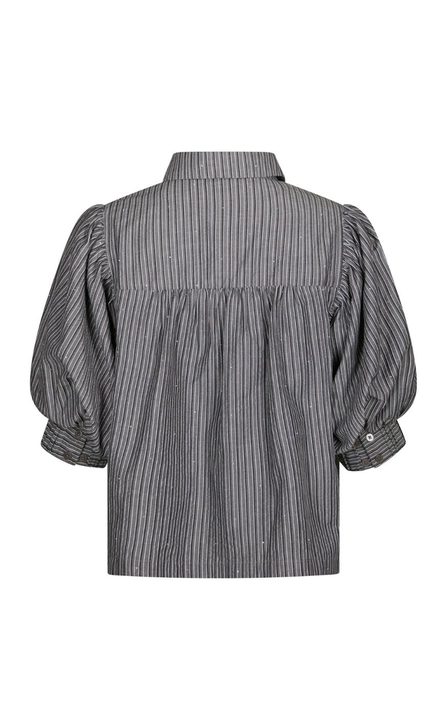 Neo Noir Skjorte - Etta Stripe B - Dark Grey