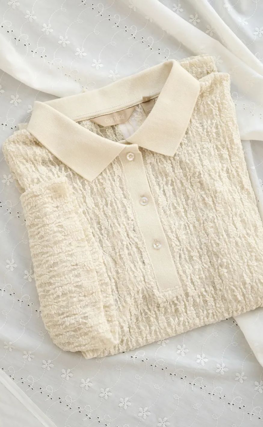 Culture T-Shirt - Kine Lace - Whitecap