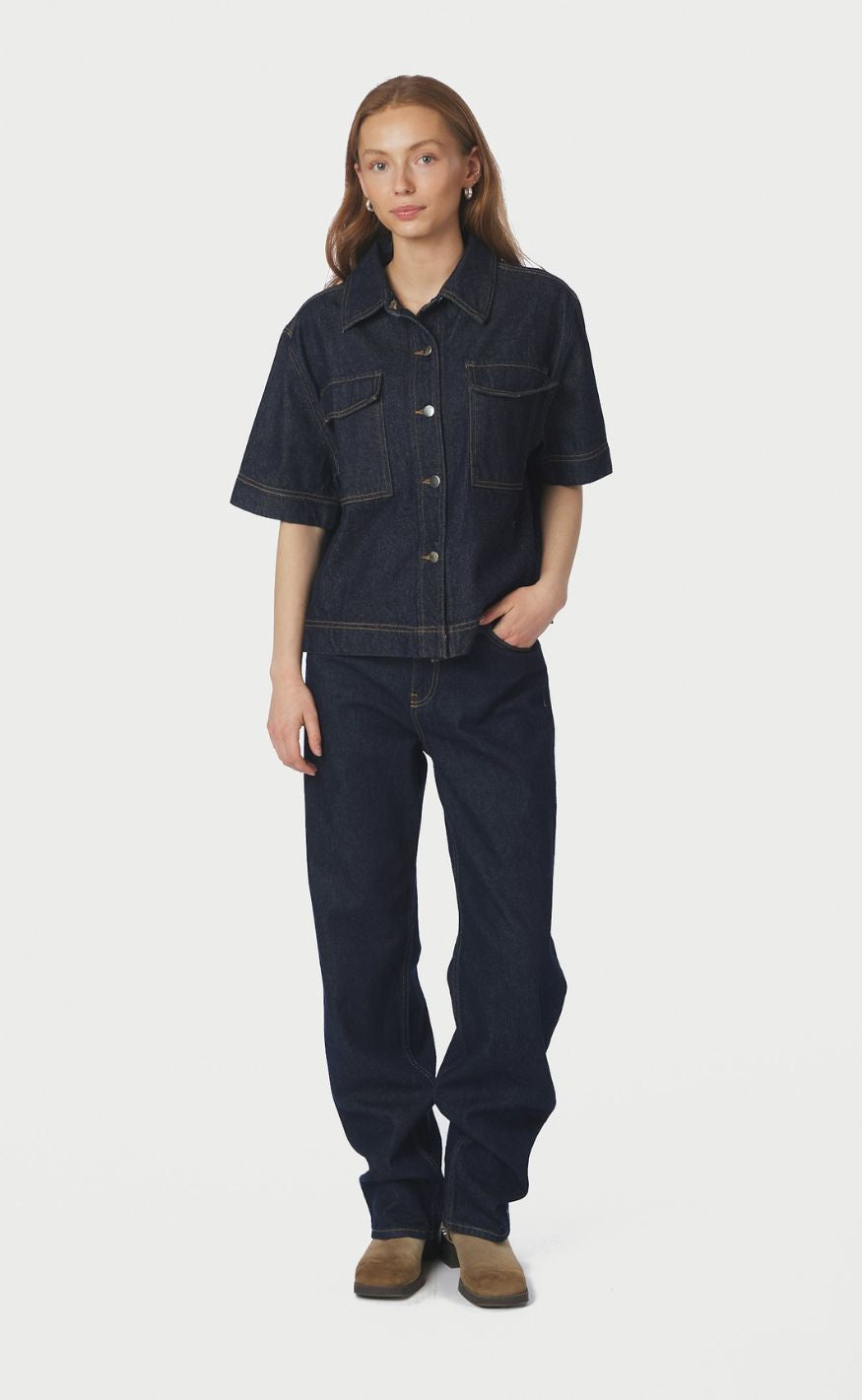 Neo Noir Skjorte - Tiki Denim - Dark Blue