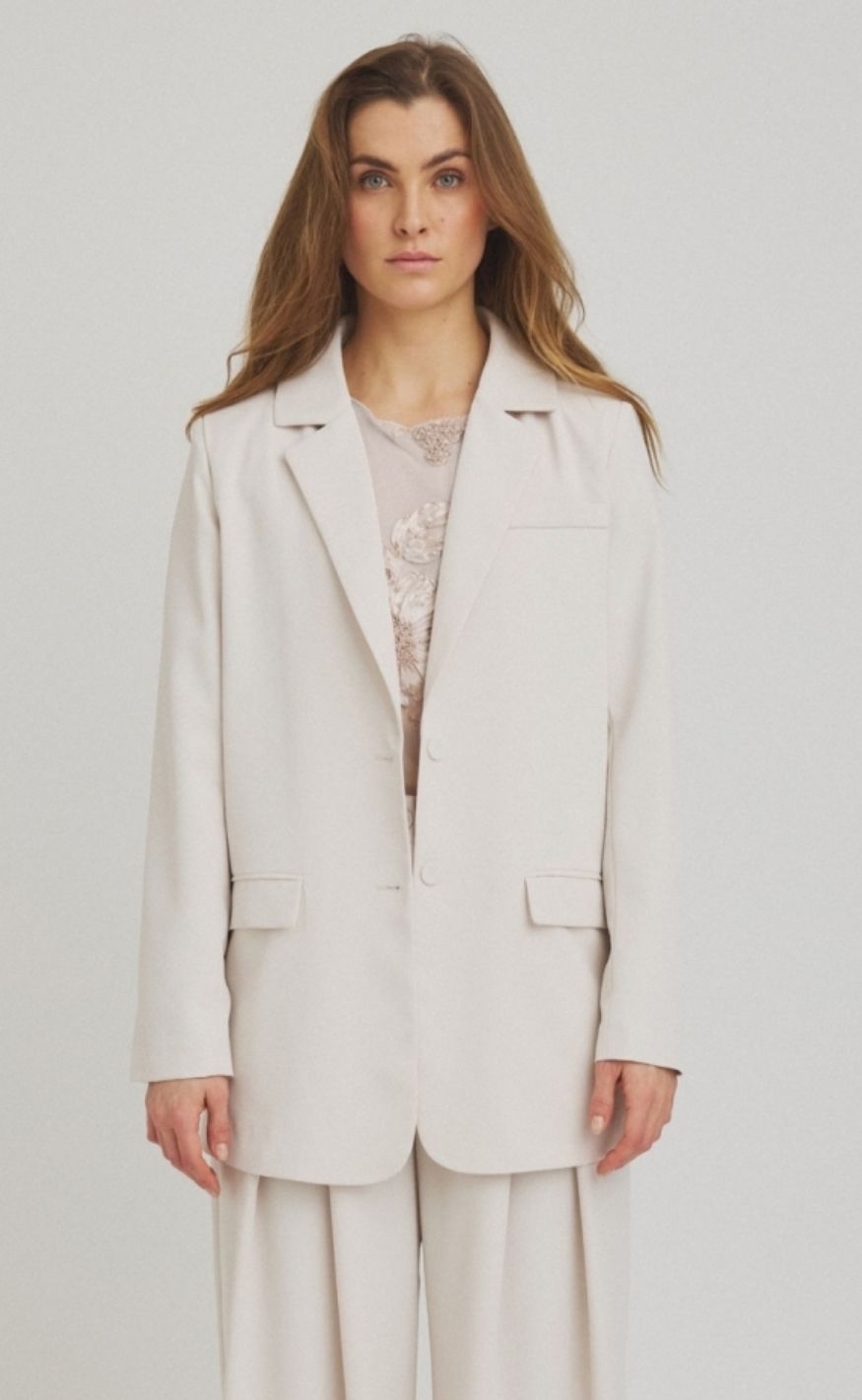 Luxzuz Blazer - Sussan - White Sand