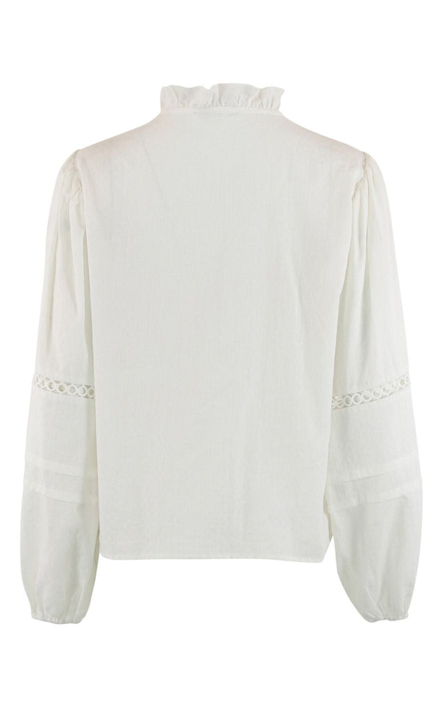 Continue Bluse - Sienna Emb - White