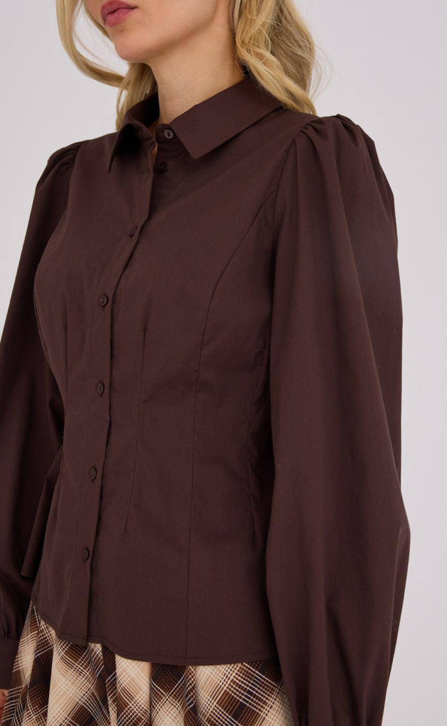 A-View Skjorte - Malika - Dark Brown