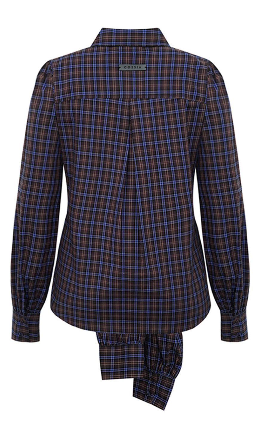 Gossia Skjorte - Kassia - Blue / Brown Checks