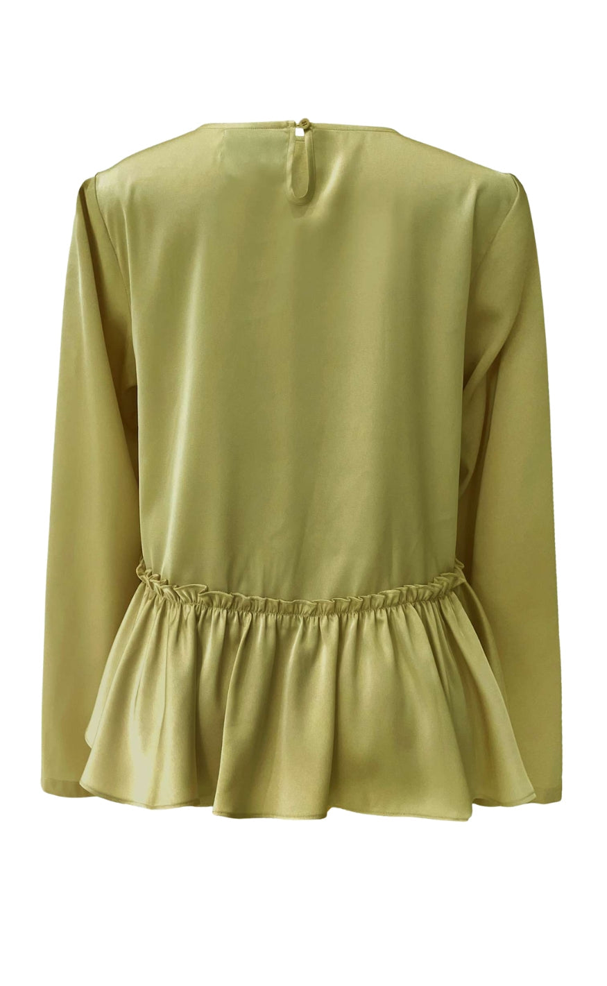 Liberte Bluse - Fie LS Frill - Avocado