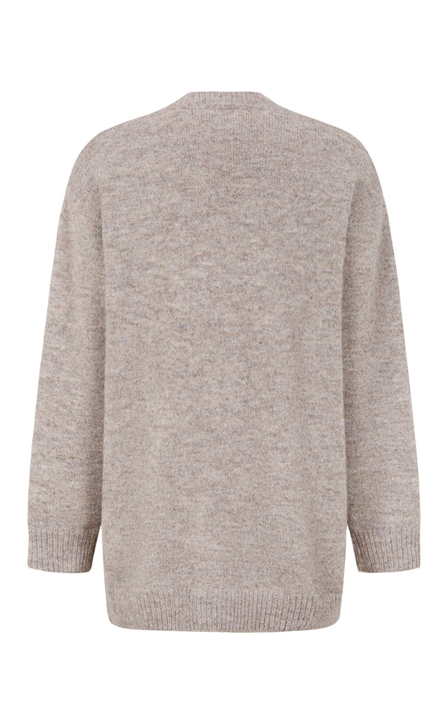Lollys Laundry Cardigan - Oaks - Taupe