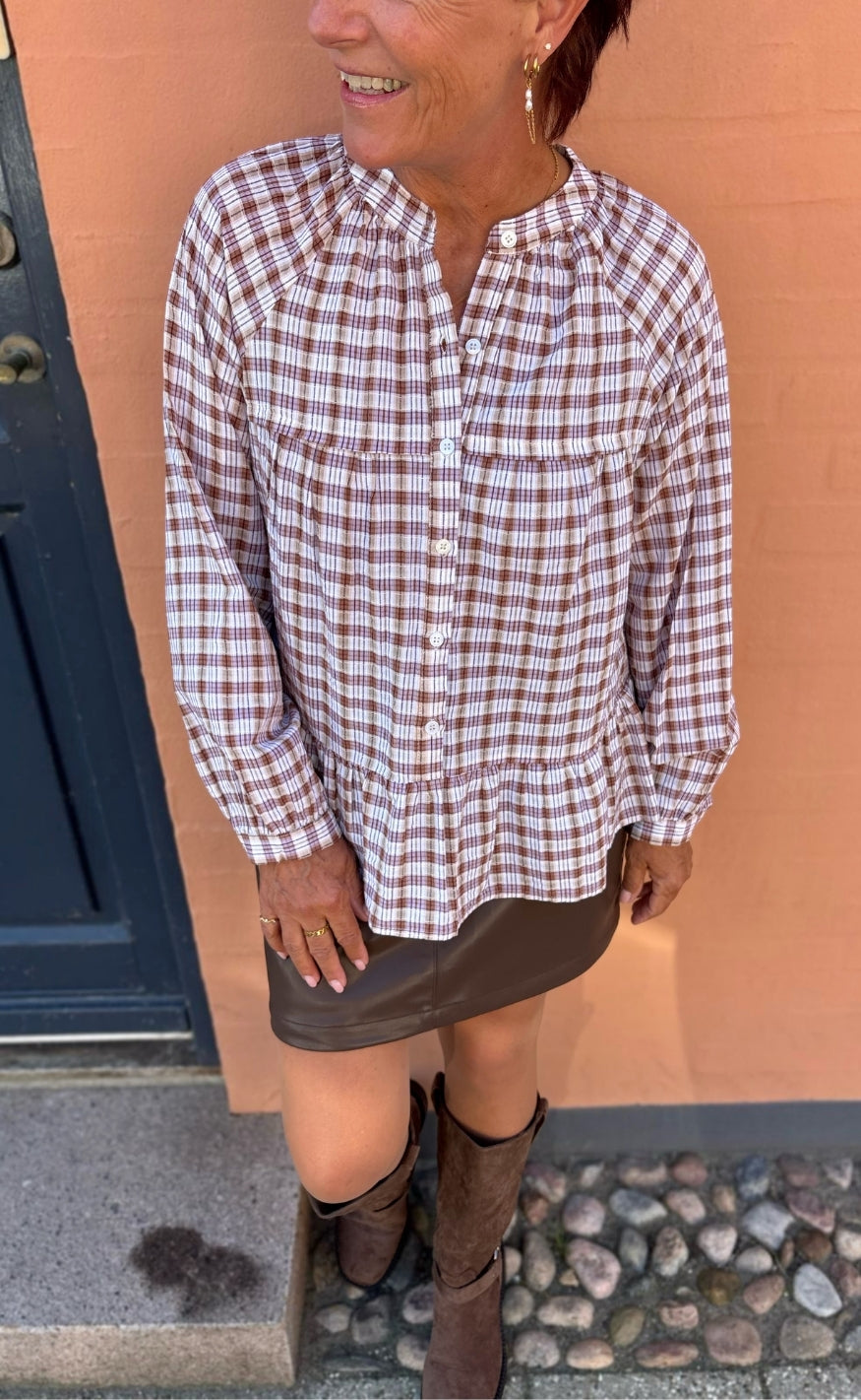 Say INA Copenhagen Skjorte - Valeria - Rose Checks