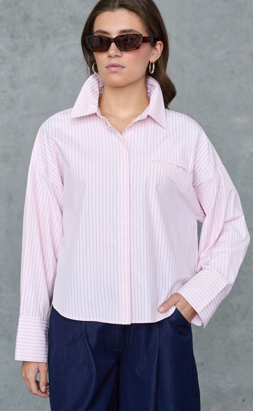 Love & Divine Skjorte - Love1495-1 - Cloud Pink Stripe