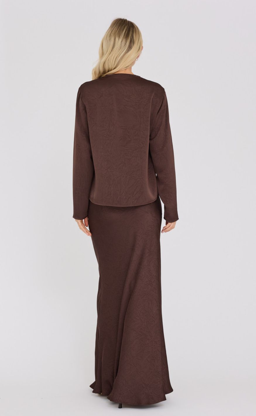 A-View Bluse - Sinda Drape - Dark Brown