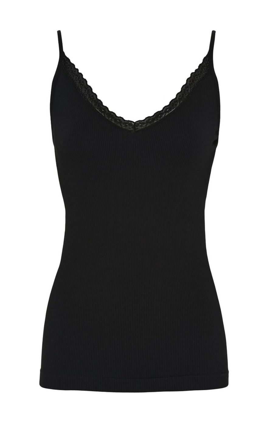 Tim & Simonsen Topp - Molly Rib - Nero