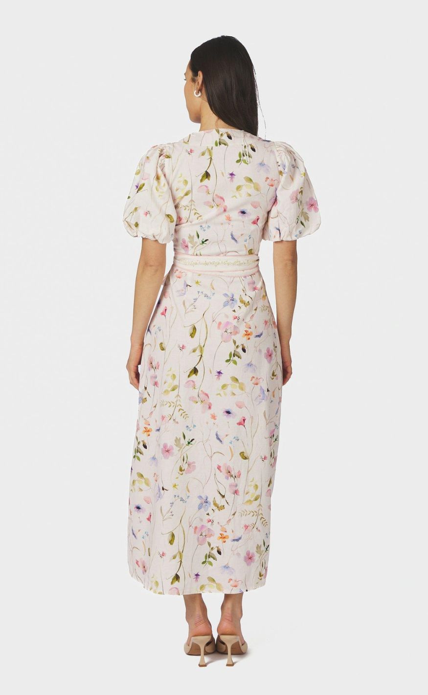 Neo Noir Kjole - Clarine Flower - Off White