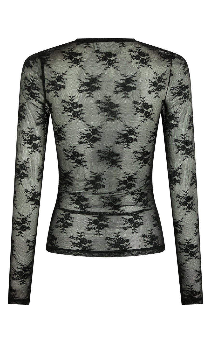 Neo Noir Bluse - Evania Mesh - Black