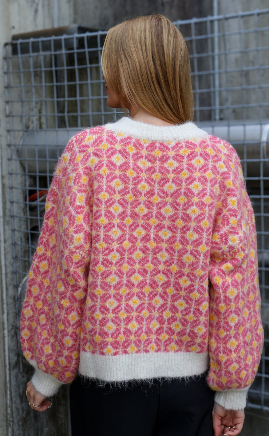 A-View Genser - Stavanger - Off White/Pink