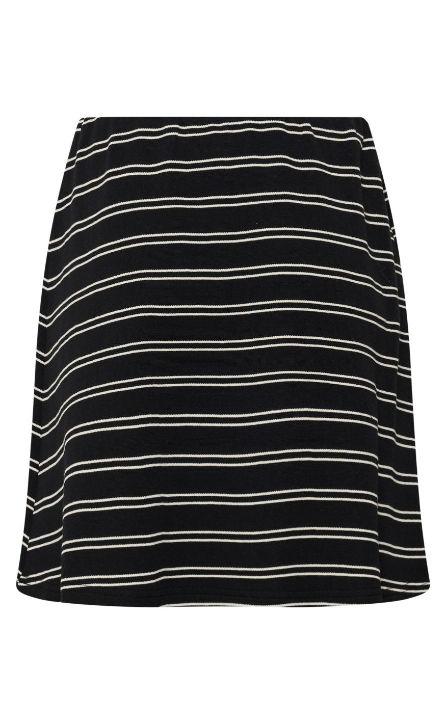 Gestuz Skjørt - Pilova Polo - Black White Striped