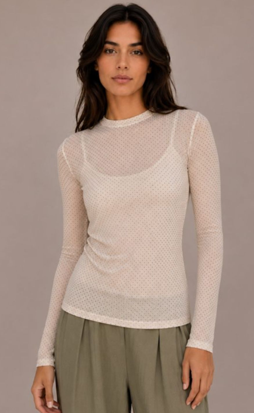Black Colour Bluse - Jessie - Creme