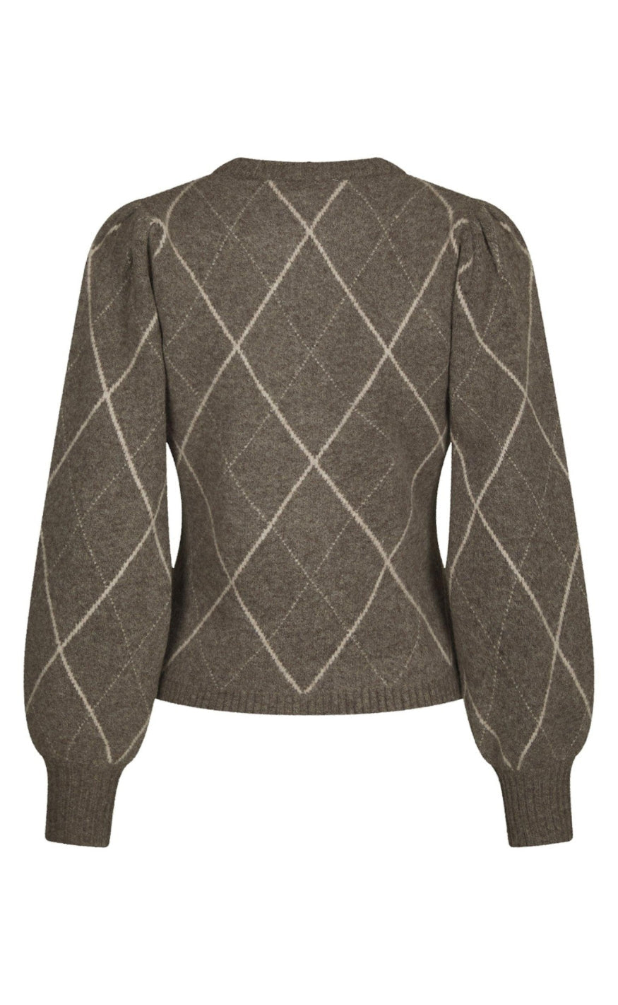 Neo Noir Cardigan - Koteas Check - Taupe