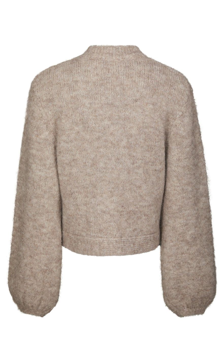 Neo Noir Cardigan - Gio Fluffy Knit - Beige Melange