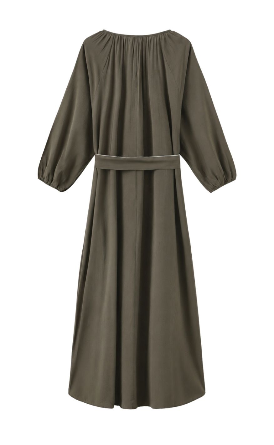 Luxzuz Kjole - Varinka - Army Green 6330