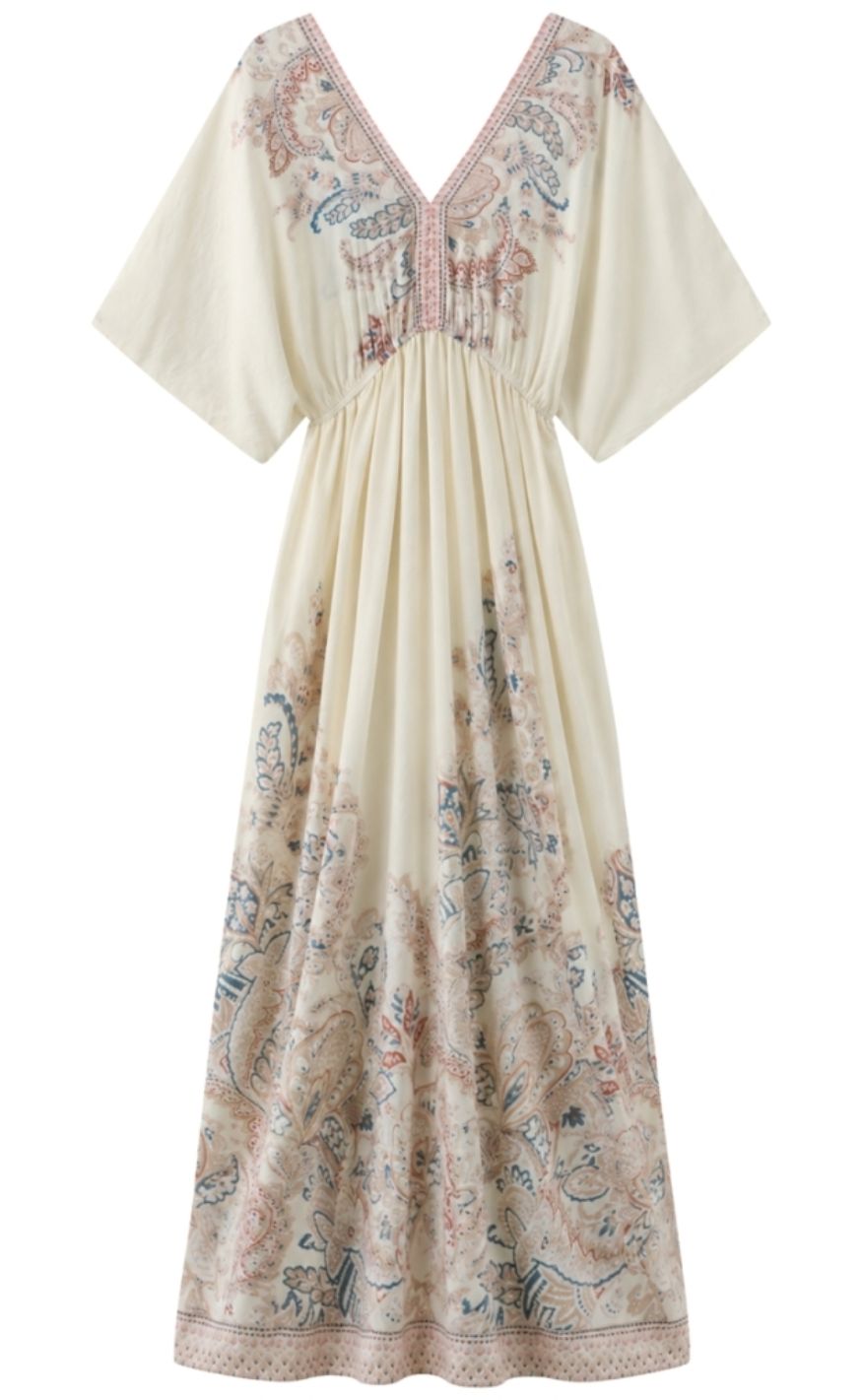 Luxzuz Kjole - Vibecke - Off White 7038