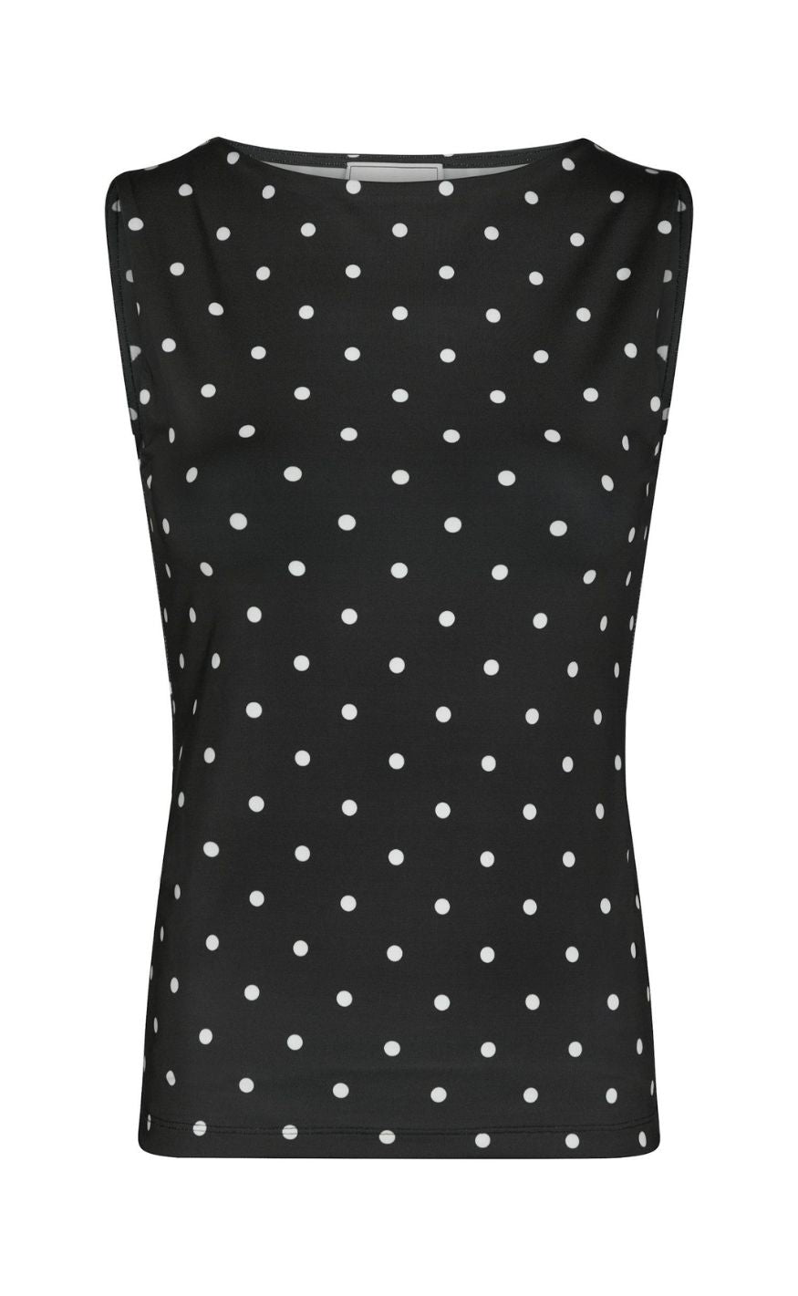 Neo Noir Topp - Ditty Jersey Dot - Black