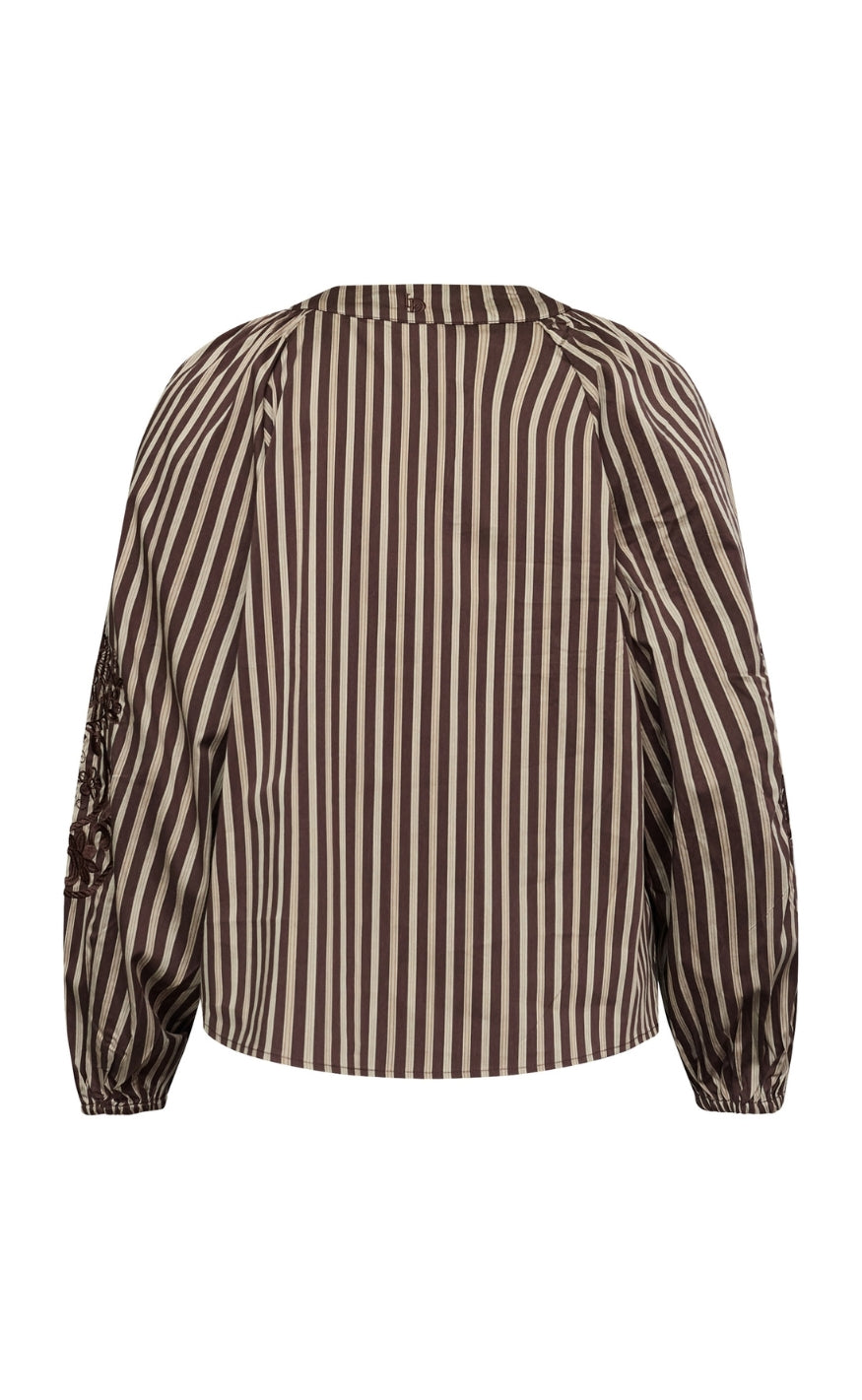 Love & Divine Bluse - Love1529-3 - Brown Stripes