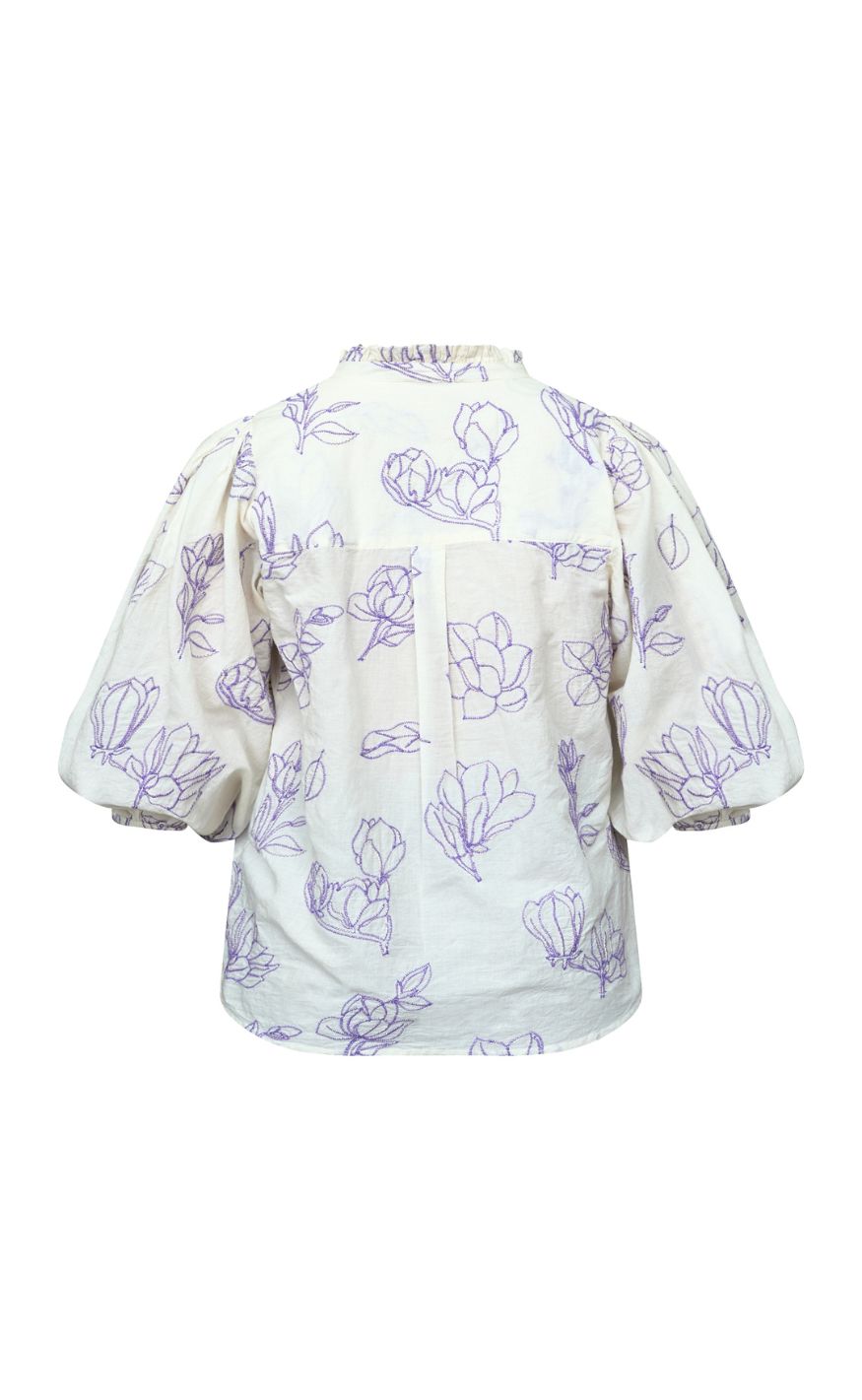 Love & Divine Skjorte - Love1448-1 - Cream Flower