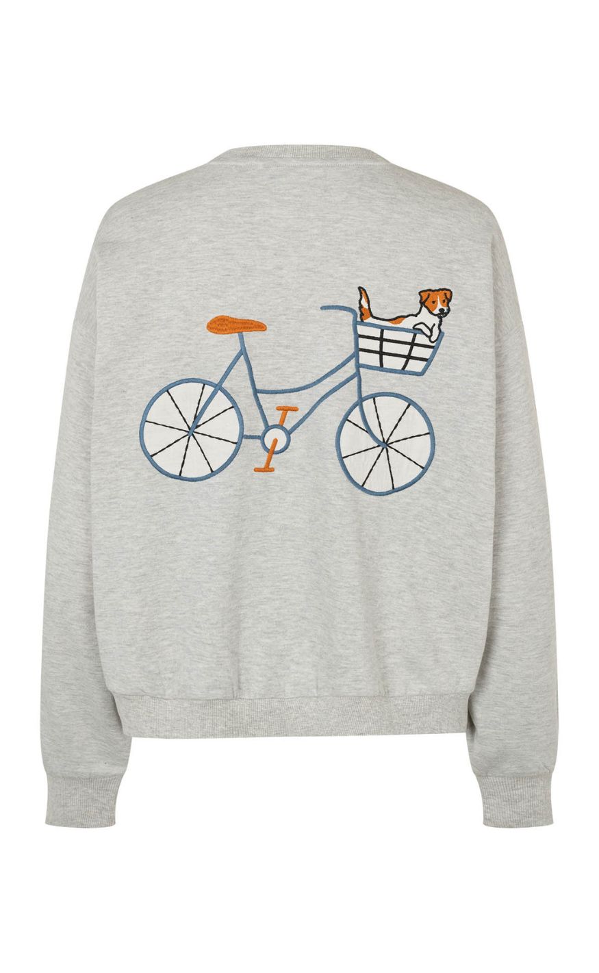 Lollys Laundry Sweatshirt - Sydney Dog - Light Grey Melange