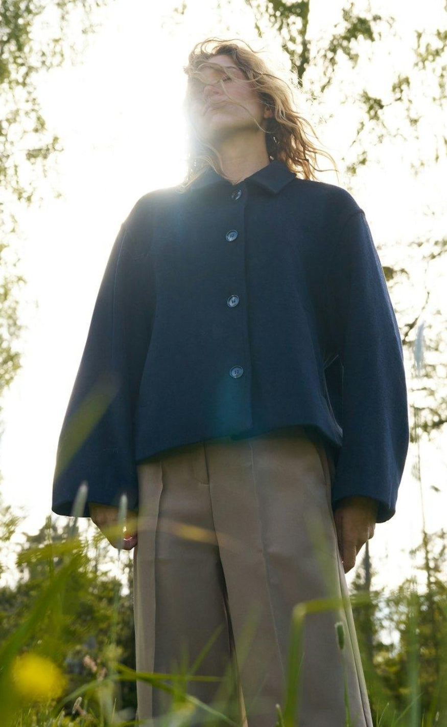 Neo Noir Jakke - Hamra Wool - Navy
