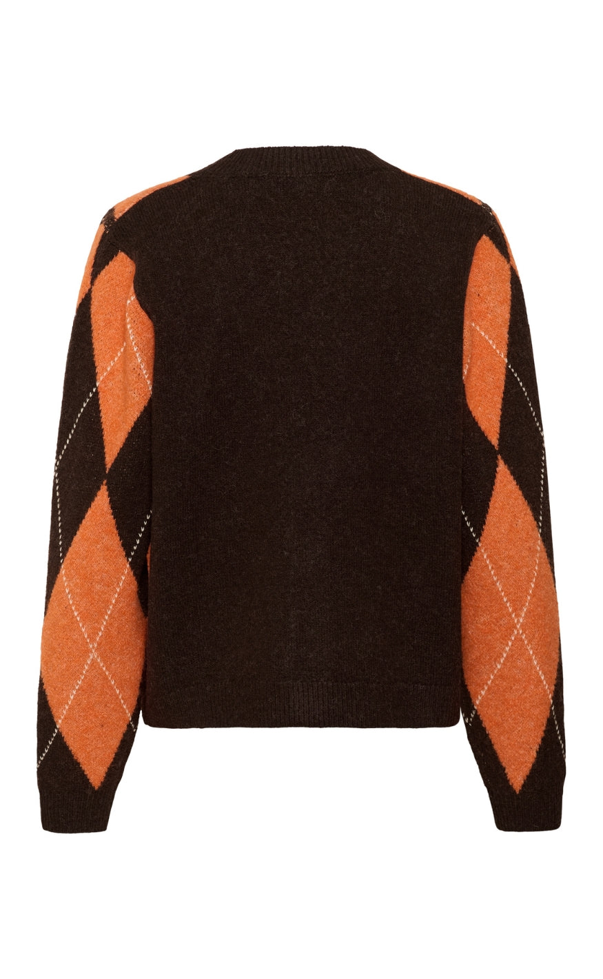Culture Cardigan - Argyle - Brown Argyle